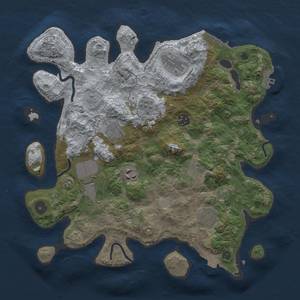 Thumbnail Rust Map: Procedural Map, Size: 3500, Seed: 9545321, 16 Monuments