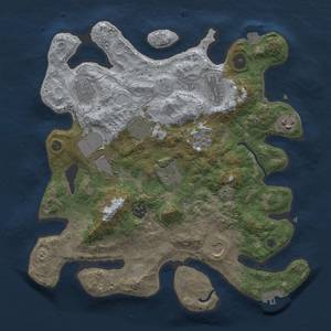 Thumbnail Rust Map: Procedural Map, Size: 3500, Seed: 1010393980, 16 Monuments