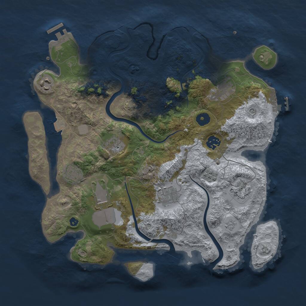 Rust Map: Procedural Map, Size: 3500, Seed: 209022024, 15 Monuments