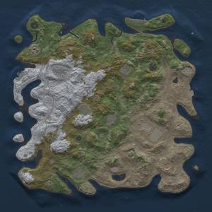 Thumbnail Rust Map: Procedural Map, Size: 4300, Seed: 612844225, 19 Monuments