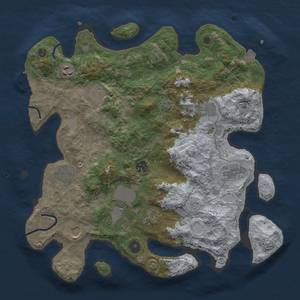 Thumbnail Rust Map: Procedural Map, Size: 3750, Seed: 668739387, 16 Monuments