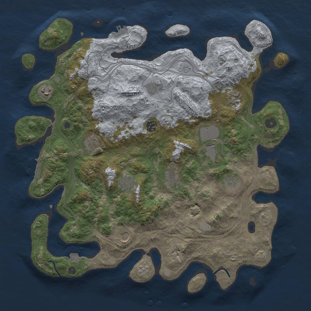 Rust Map: Procedural Map, Size: 4250, Seed: 1881987546, 19 Monuments
