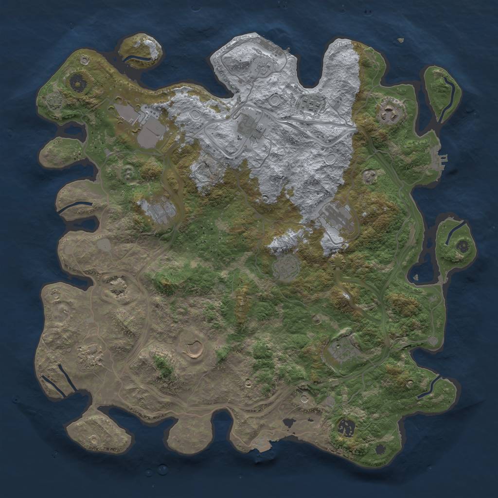 Rust Map: Procedural Map, Size: 4250, Seed: 26499, 19 Monuments
