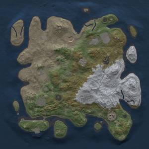 Thumbnail Rust Map: Procedural Map, Size: 3500, Seed: 507485564, 14 Monuments