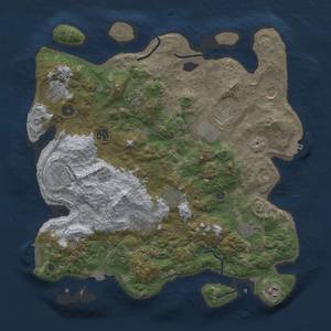 Thumbnail Rust Map: Procedural Map, Size: 4000, Seed: 681826836, 19 Monuments