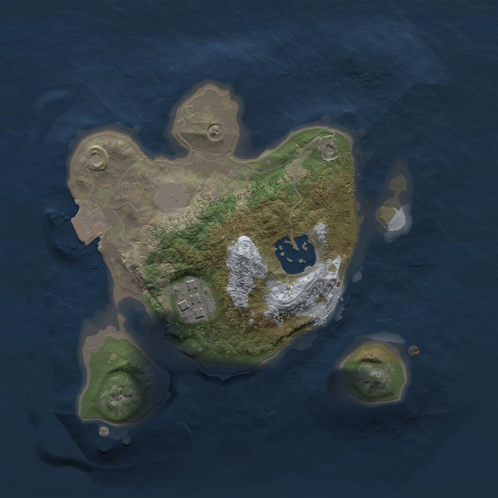 Rust Map: Procedural Map, Size: 1900, Seed: 4, 3 Monuments