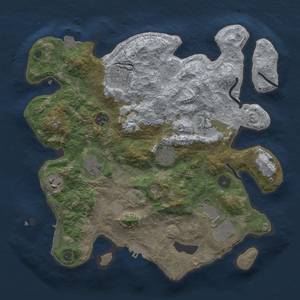 Thumbnail Rust Map: Procedural Map, Size: 3500, Seed: 1891824644, 16 Monuments