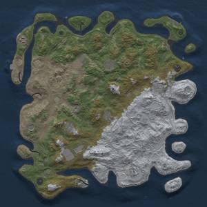 Thumbnail Rust Map: Procedural Map, Size: 4500, Seed: 848482, 18 Monuments