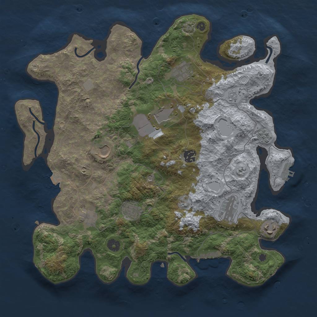 Rust Map: Procedural Map, Size: 3700, Seed: 20240215, 17 Monuments