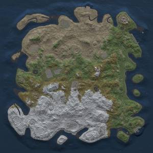 Thumbnail Rust Map: Procedural Map, Size: 4500, Seed: 524598398, 19 Monuments