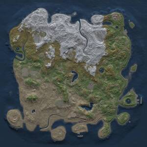 Thumbnail Rust Map: Procedural Map, Size: 4400, Seed: 1815981449, 17 Monuments