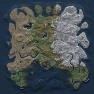 Thumbnail Rust Map: Procedural Map, Size: 4500, Seed: 44224, 16 Monuments