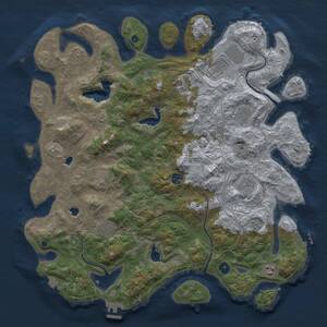 Thumbnail Rust Map: Procedural Map, Size: 4500, Seed: 44224, 15 Monuments