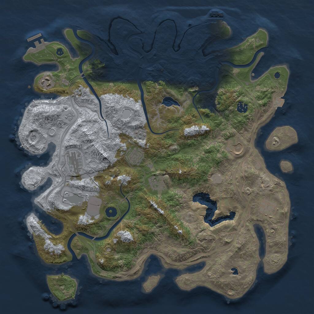 Rust Map: Procedural Map, Size: 4250, Seed: 1430618965, 15 Monuments