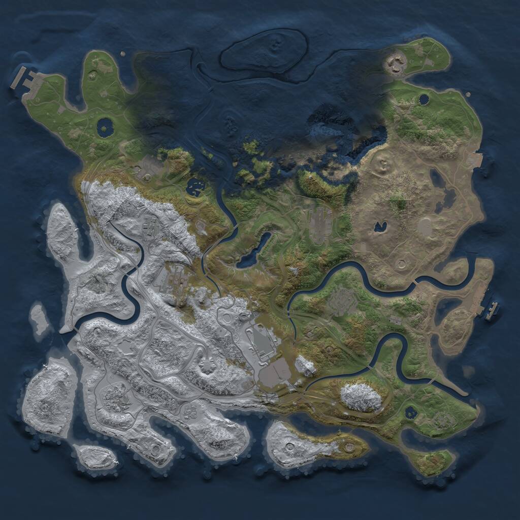 Rust Map: Procedural Map, Size: 4250, Seed: 8290667, 15 Monuments