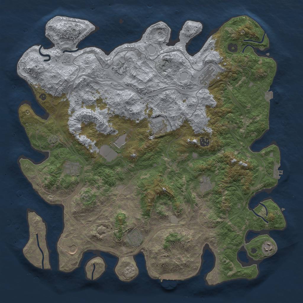 Rust Map: Procedural Map, Size: 4560, Seed: 772579811, 19 Monuments