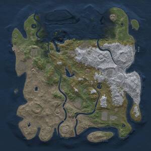 Thumbnail Rust Map: Procedural Map, Size: 4500, Seed: 198347, 17 Monuments