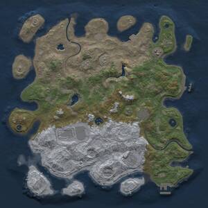 Thumbnail Rust Map: Procedural Map, Size: 4000, Seed: 455549717, 12 Monuments