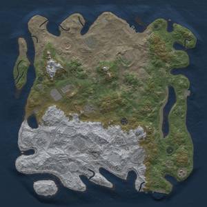 Thumbnail Rust Map: Procedural Map, Size: 4500, Seed: 1711706854, 19 Monuments