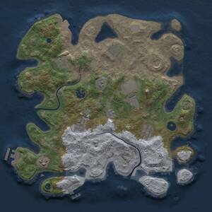 Thumbnail Rust Map: Procedural Map, Size: 3500, Seed: 998086, 15 Monuments