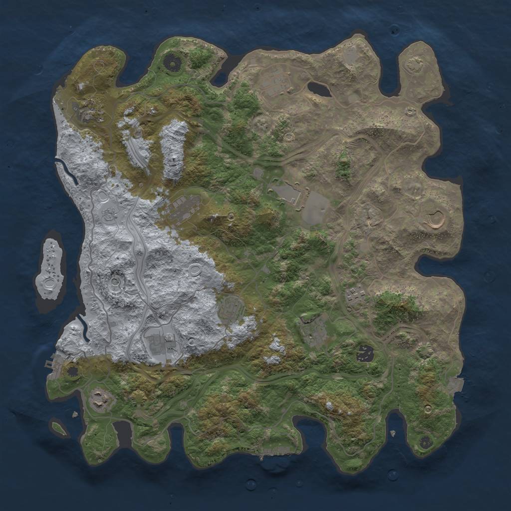 Rust Map: Procedural Map, Size: 4250, Seed: 254013449, 19 Monuments