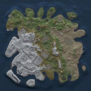 Thumbnail Rust Map: Procedural Map, Size: 3700, Seed: 409845602, 17 Monuments