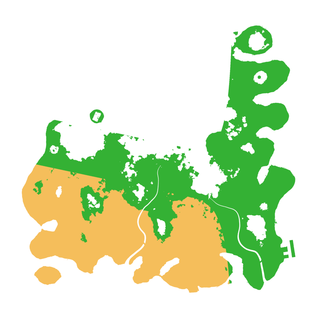 Biome Rust Map: Procedural Map, Size: 3700, Seed: 13731373