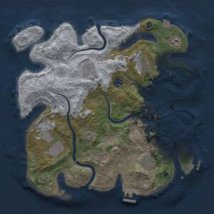 Thumbnail Rust Map: Procedural Map, Size: 3500, Seed: 970233910, 14 Monuments