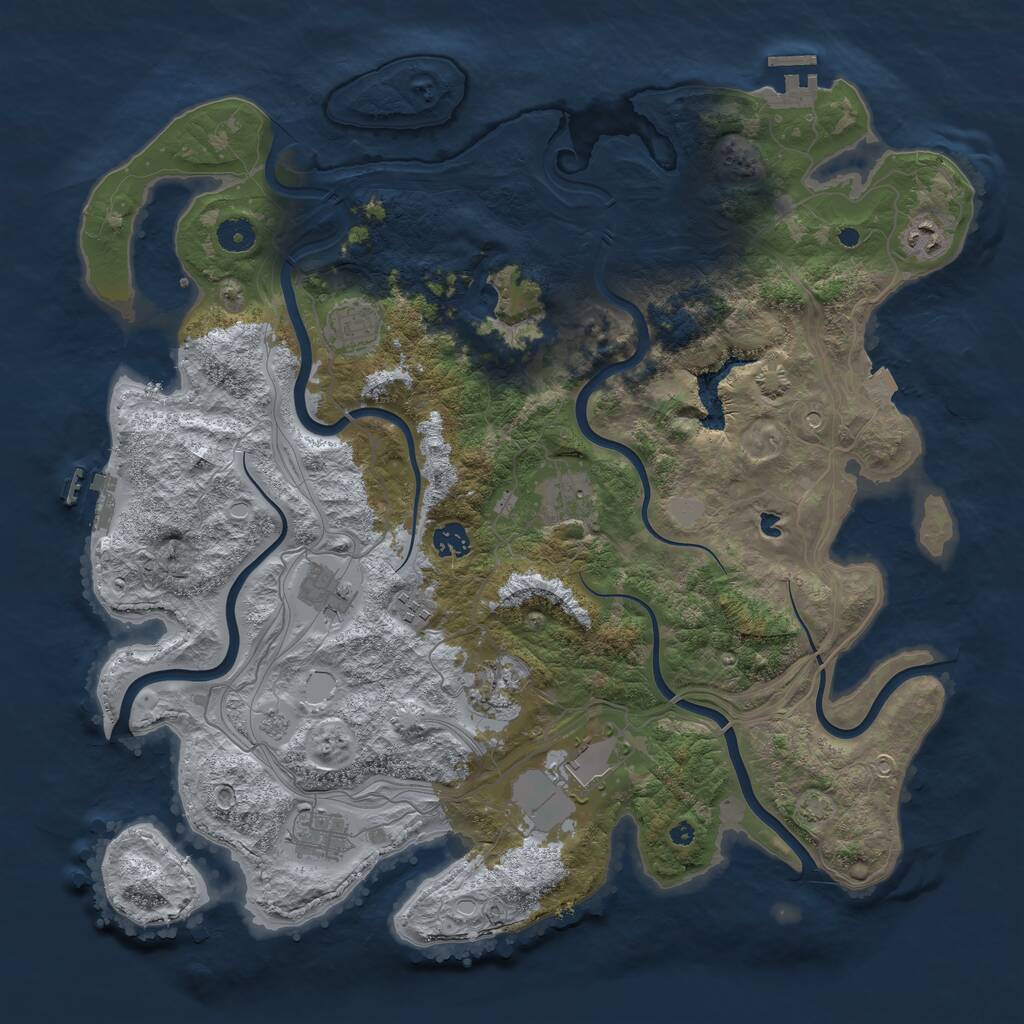 Rust Map: Procedural Map, Size: 4250, Seed: 5545378, 15 Monuments