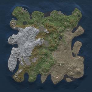 Thumbnail Rust Map: Procedural Map, Size: 3500, Seed: 6246846, 15 Monuments