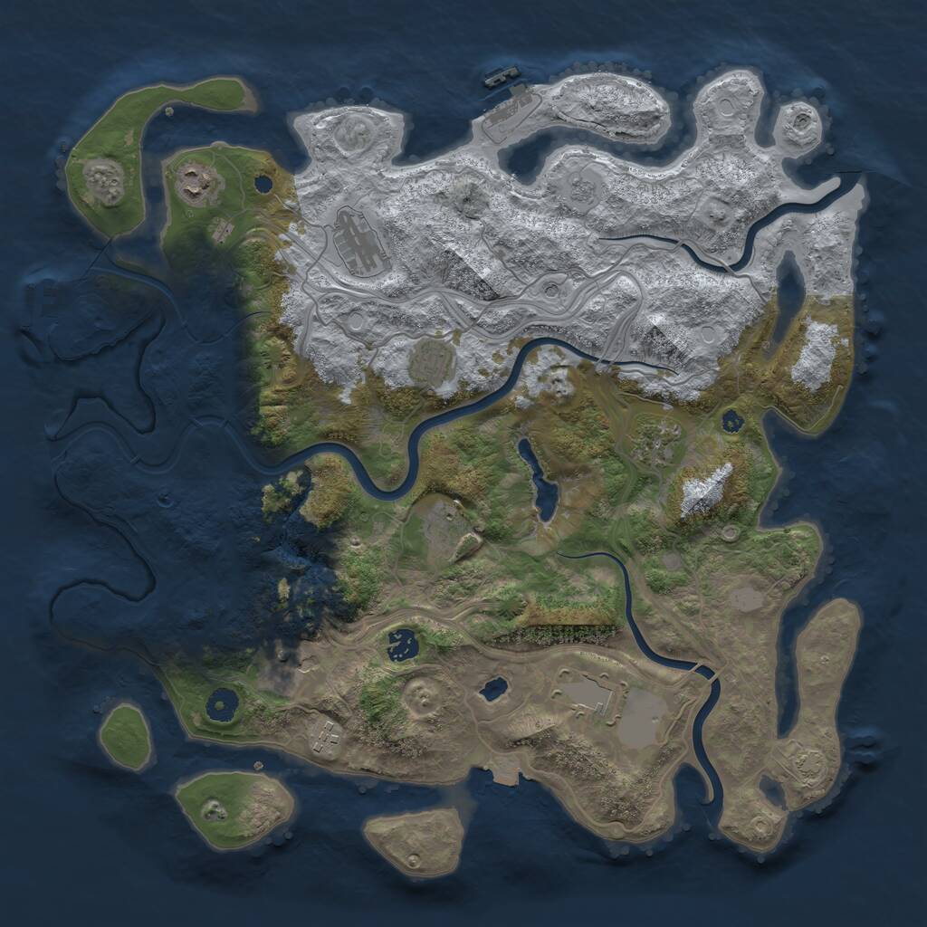 Rust Map: Procedural Map, Size: 4250, Seed: 2603, 15 Monuments