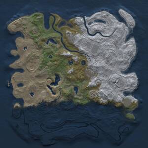 Thumbnail Rust Map: Procedural Map, Size: 4500, Seed: 10445575, 15 Monuments