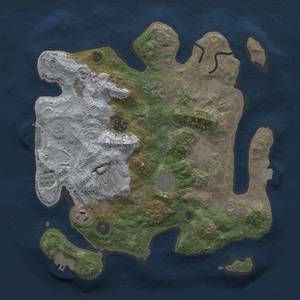 Thumbnail Rust Map: Procedural Map, Size: 3250, Seed: 8565645, 15 Monuments