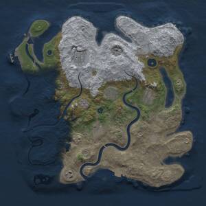 Thumbnail Rust Map: Procedural Map, Size: 3500, Seed: 1956536868, 12 Monuments