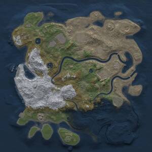 Thumbnail Rust Map: Procedural Map, Size: 3800, Seed: 60726896, 15 Monuments