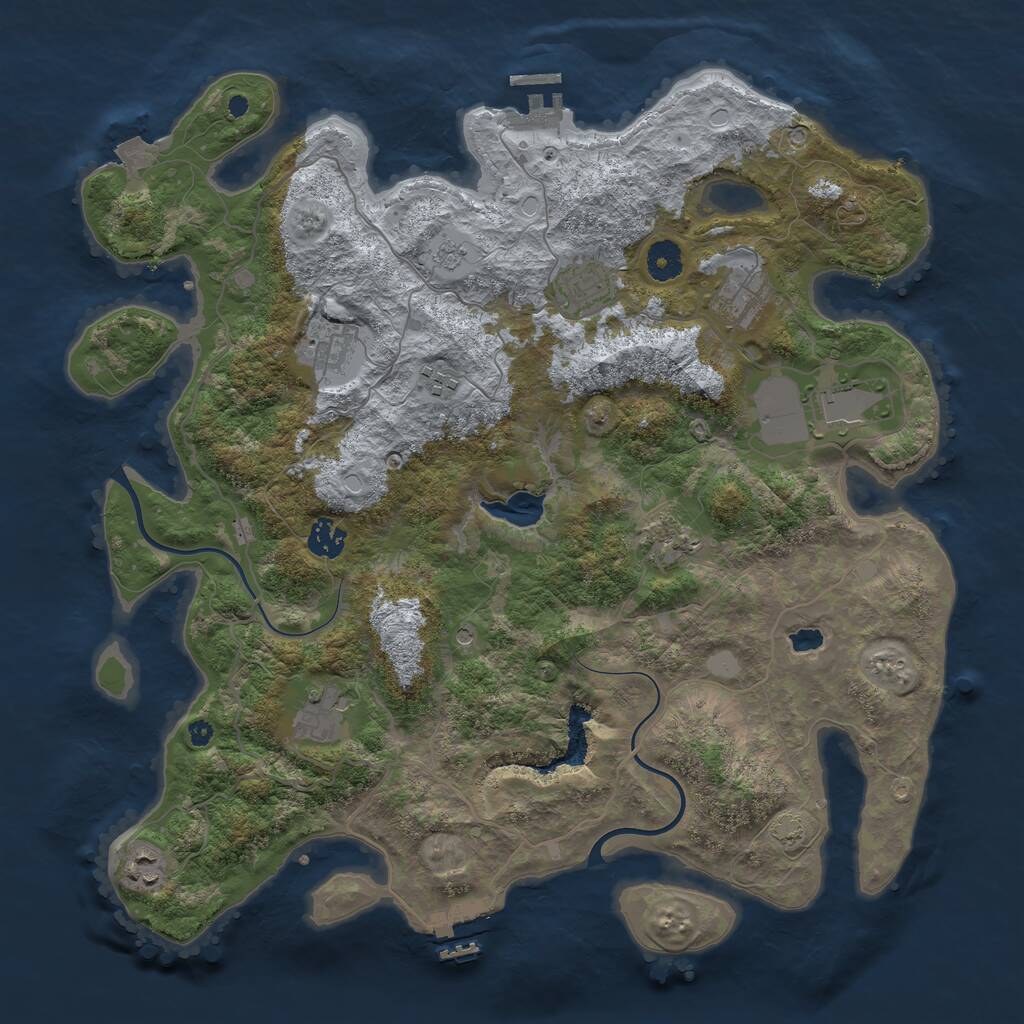 Rust Map: Procedural Map, Size: 4000, Seed: 14560202, 15 Monuments