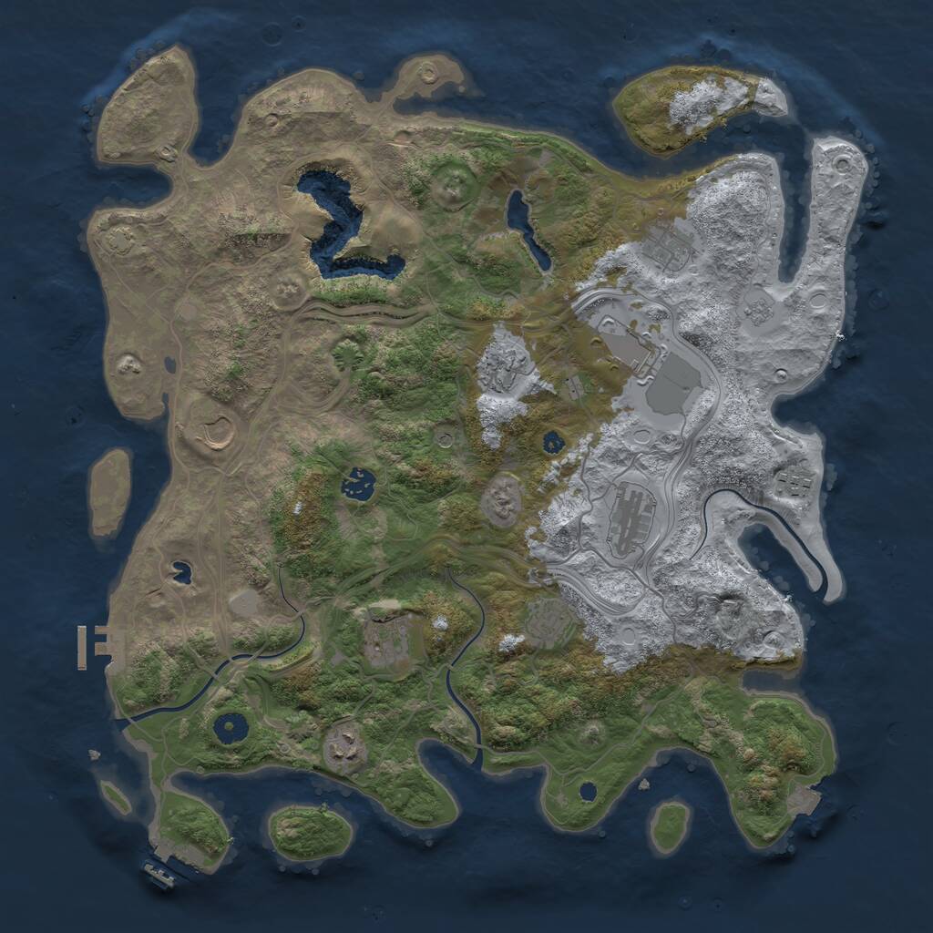 Rust Map: Procedural Map, Size: 4250, Seed: 1290181, 16 Monuments