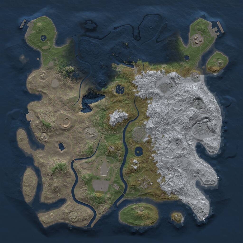 Rust Map: Procedural Map, Size: 4000, Seed: 1576928058, 15 Monuments