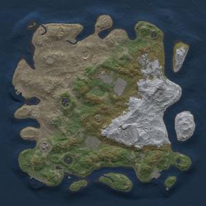 Thumbnail Rust Map: Procedural Map, Size: 3600, Seed: 12352, 16 Monuments