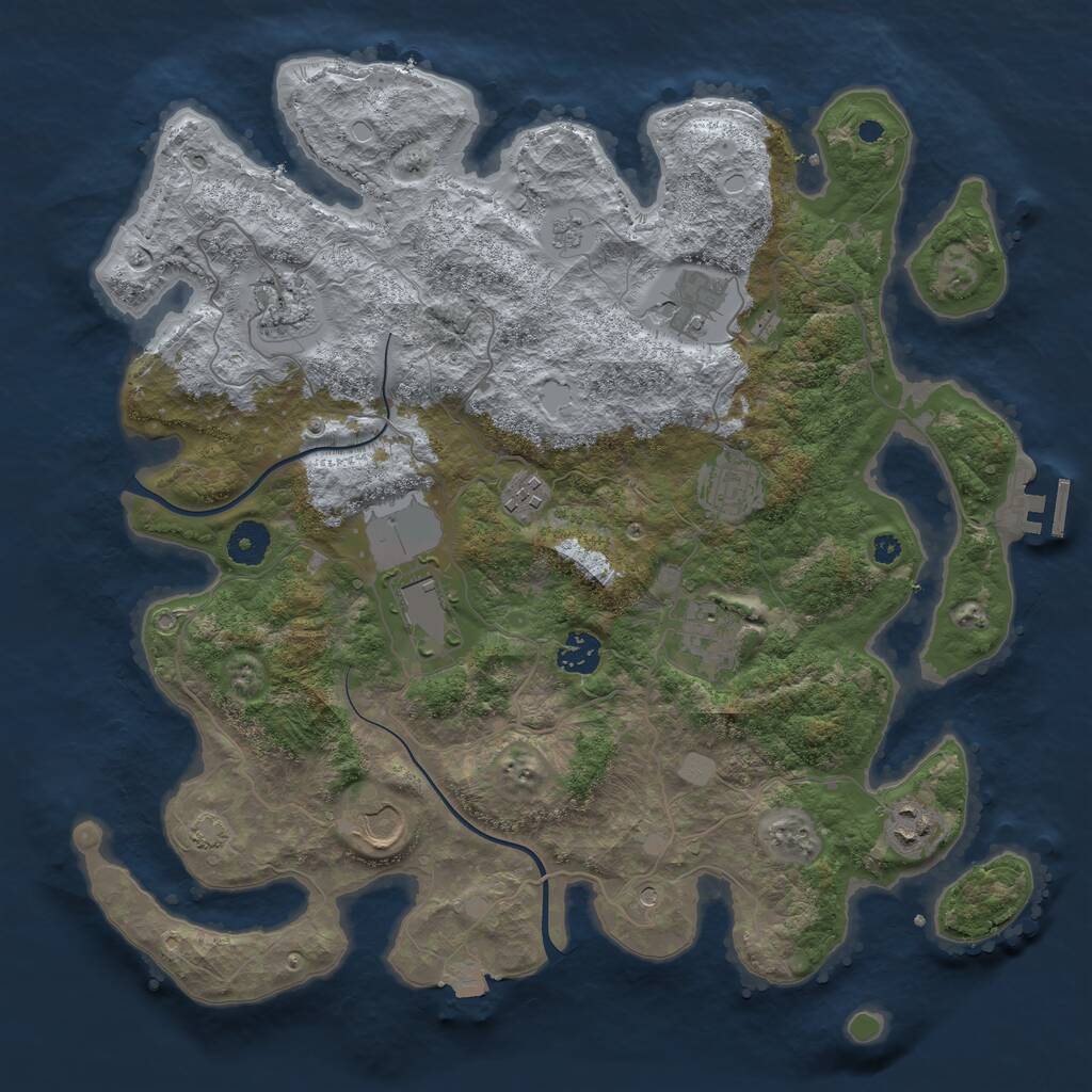 Rust Map: Procedural Map, Size: 3800, Seed: 20240216, 14 Monuments