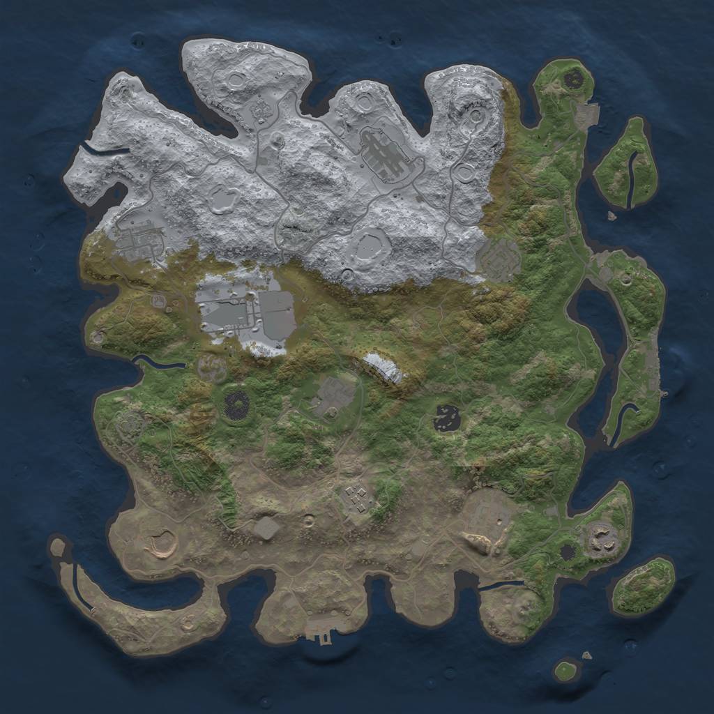 Rust Map: Procedural Map, Size: 3800, Seed: 20240216, 18 Monuments