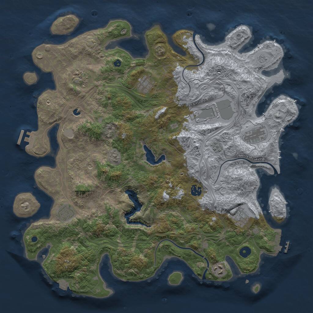 Rust Map: Procedural Map, Size: 4250, Seed: 41373594, 15 Monuments