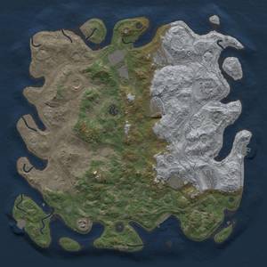 Thumbnail Rust Map: Procedural Map, Size: 4250, Seed: 1145147374, 19 Monuments