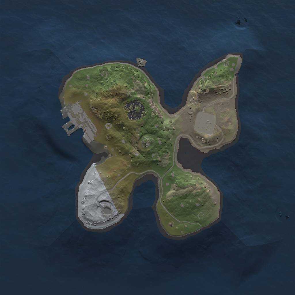 Rust Map: Procedural Map, Size: 1500, Seed: 410398469, 4 Monuments