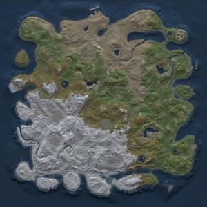 Thumbnail Rust Map: Procedural Map, Size: 4500, Seed: 2089671279, 16 Monuments