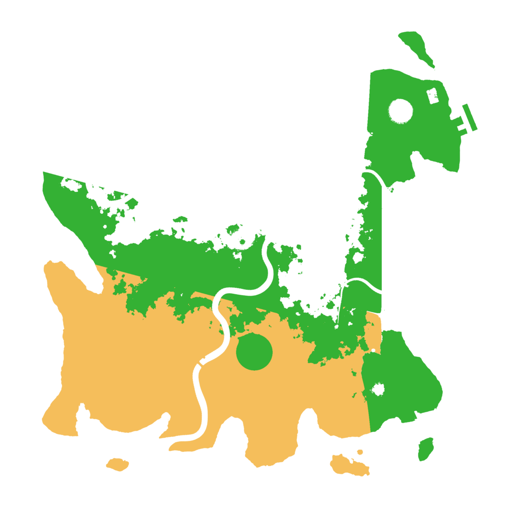 Biome Rust Map: Procedural Map, Size: 3700, Seed: 91867354