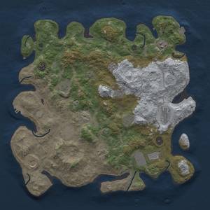 Thumbnail Rust Map: Procedural Map, Size: 4000, Seed: 1144649760, 18 Monuments