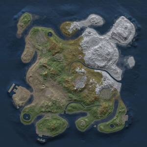 Thumbnail Rust Map: Procedural Map, Size: 3000, Seed: 427004658, 9 Monuments