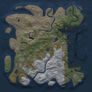 Thumbnail Rust Map: Procedural Map, Size: 4250, Seed: 669514598, 17 Monuments