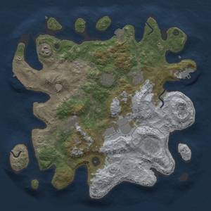 Thumbnail Rust Map: Procedural Map, Size: 3500, Seed: 1725236817, 15 Monuments